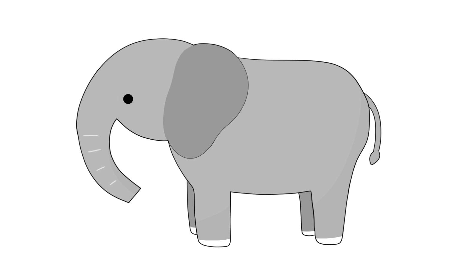 Elephant seen from the side