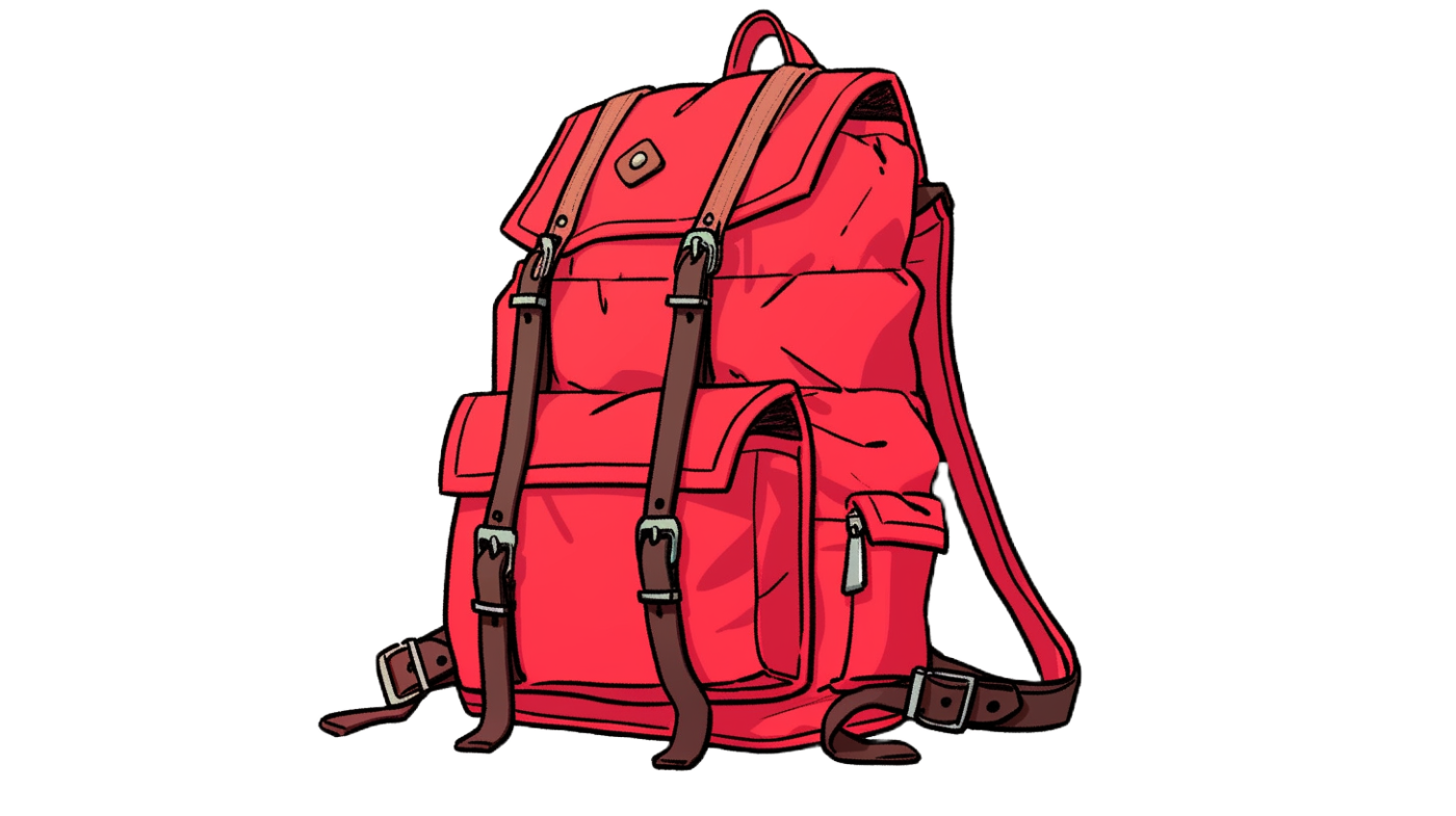 red rucksack