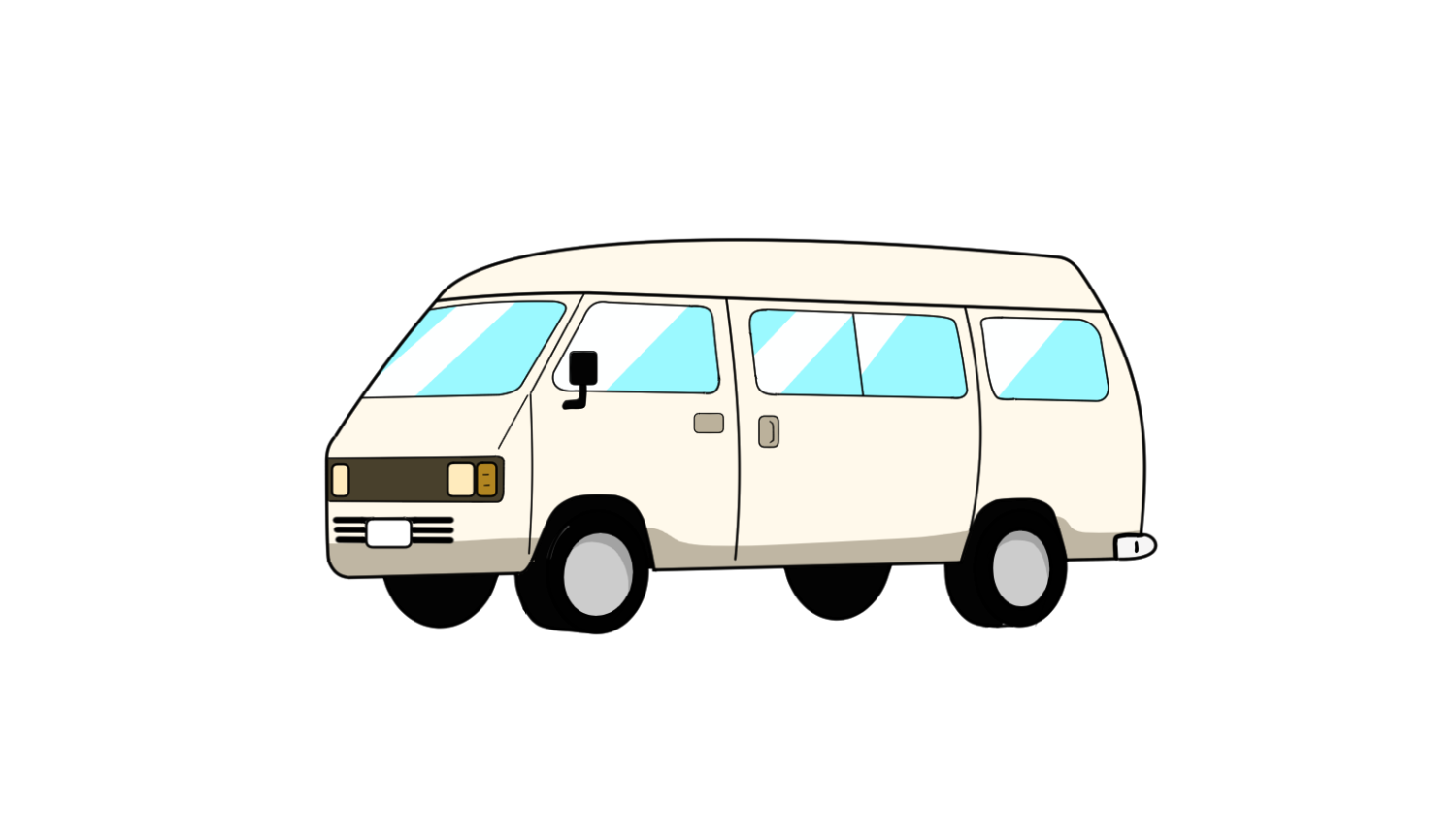 ワンボックスカーのイラスト | フリー素材のいらすとむら